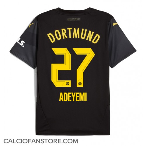 Maglia Calcio Borussia Dortmund Karim Adeyemi #27 Seconda Divisa 2024-25 Manica Corta